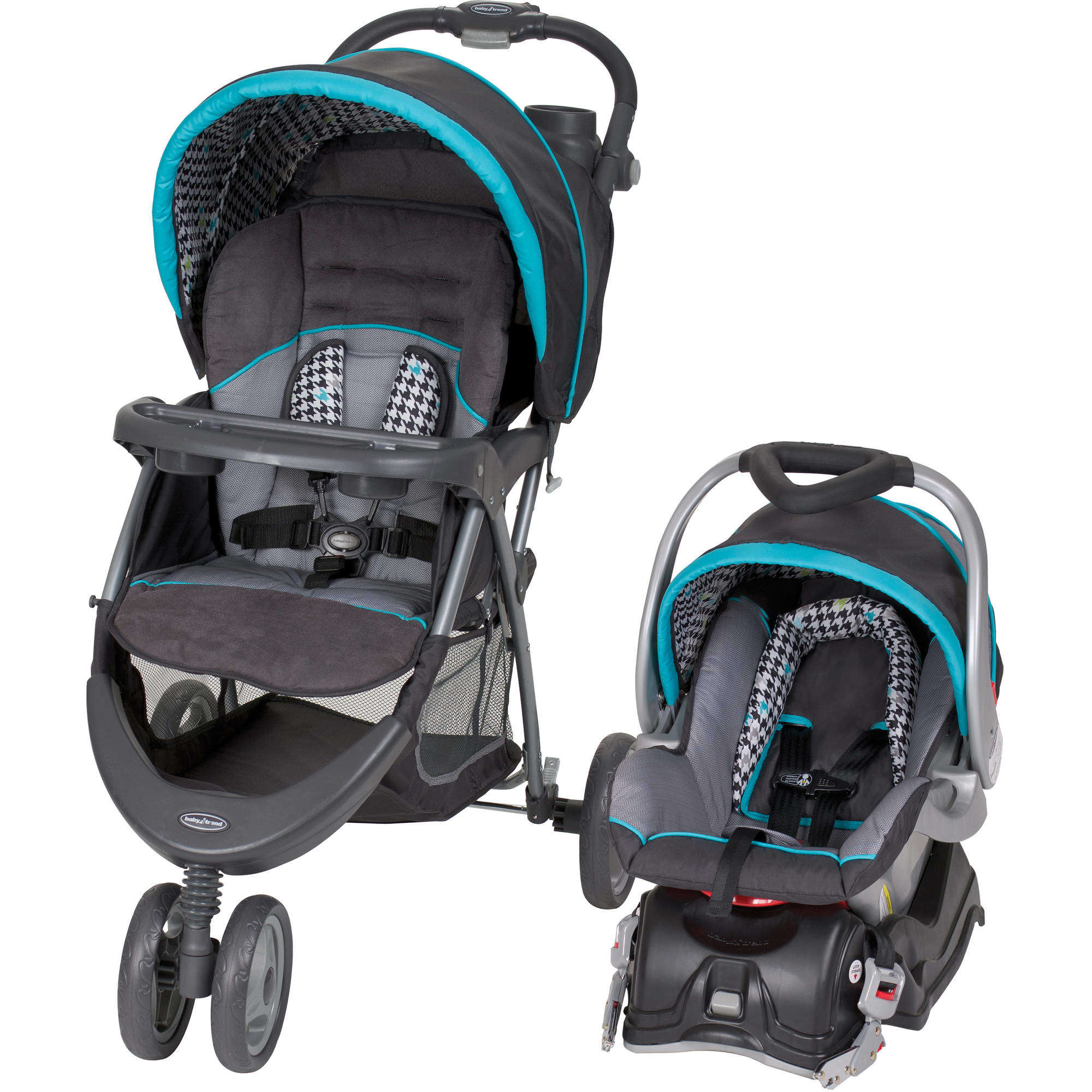 Baby Trend EZ Ride 5 Travel System, Houndstooth Blue - image 1 of 6