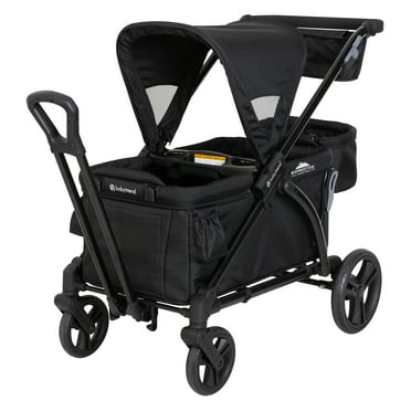 Baby Trend Expedition Plus 2-in-1 Stroller Wagon, Solid Print Black