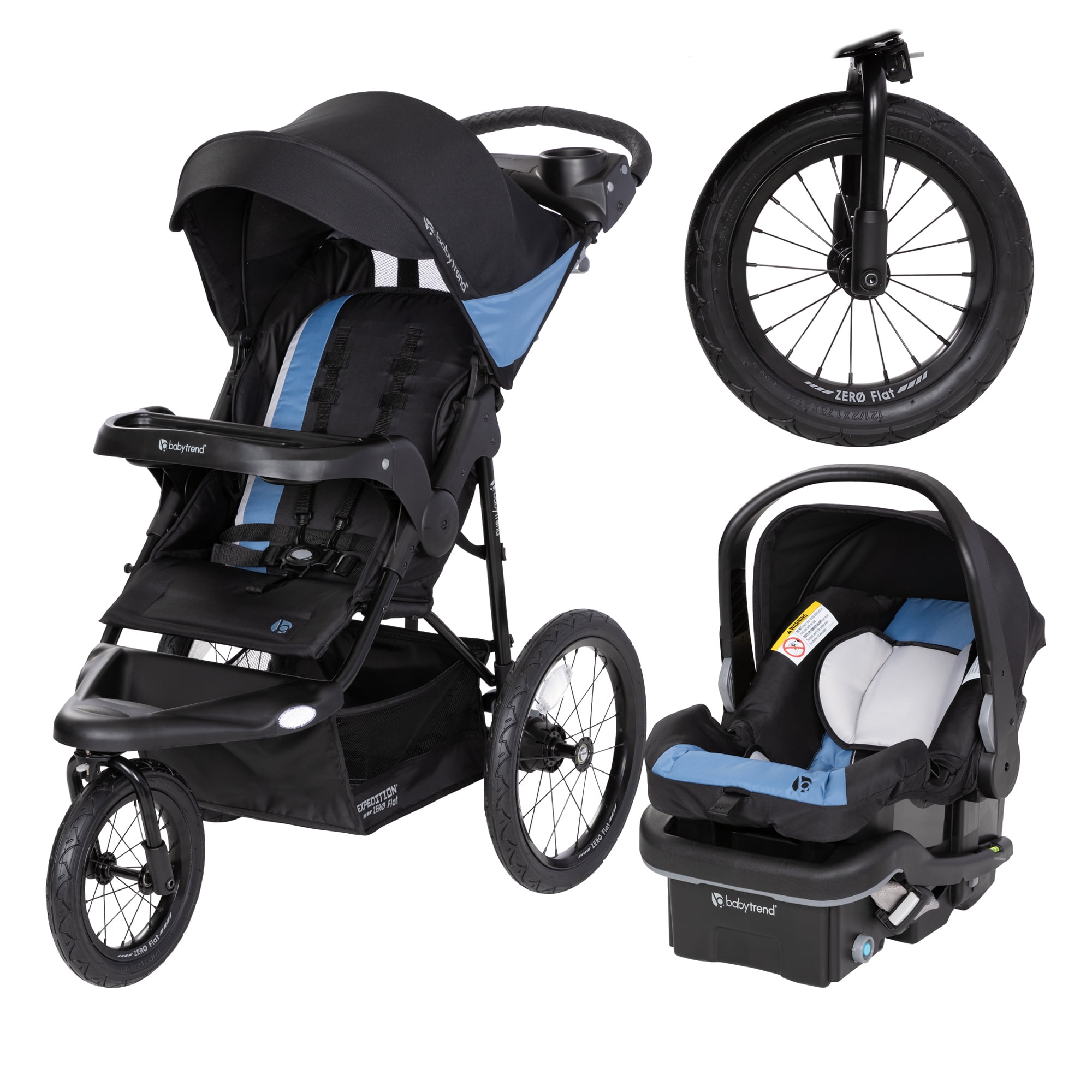 Baby Trend Expedition Zero Flat Jogger Travel System with LED Lights (with EZ-Lift PLUS)