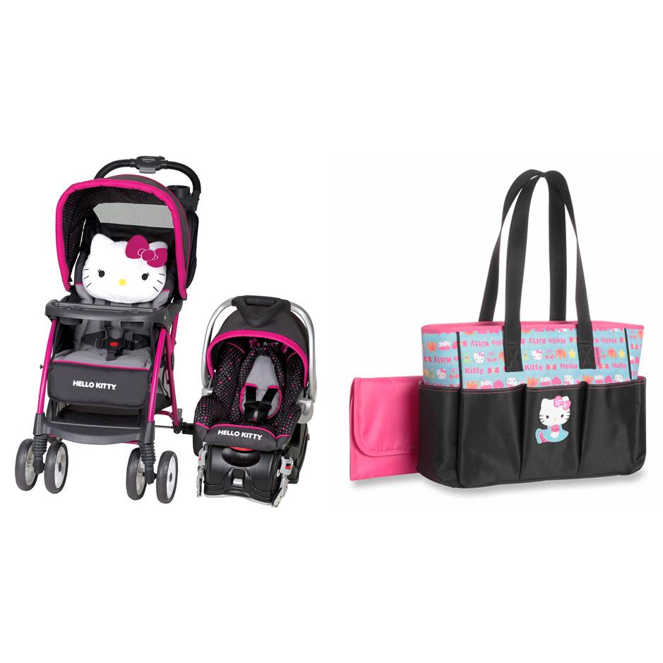Baby Trend Hello Kitty Venture Travel System with Bonus Hello Kitty Tote Diaper Bag - image 1 of 3