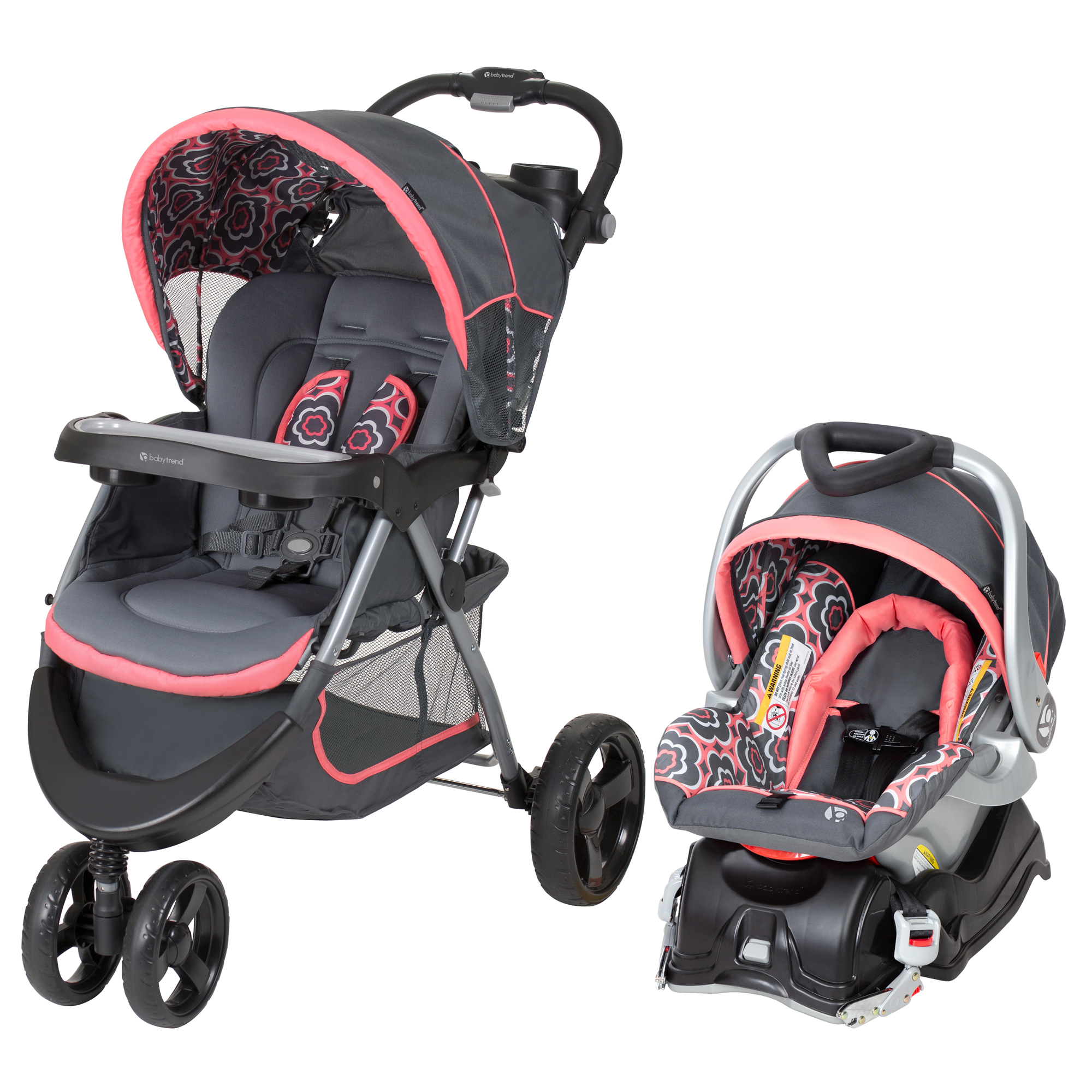 Baby Trend Nexton Travel System Stroller, Coral Floral - image 1 of 7