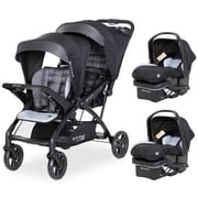 Baby Trend Double Stroller w/ Infant Car Seats, Sit N' Stand and EZ-Lift Plus, Stormy, Travel System