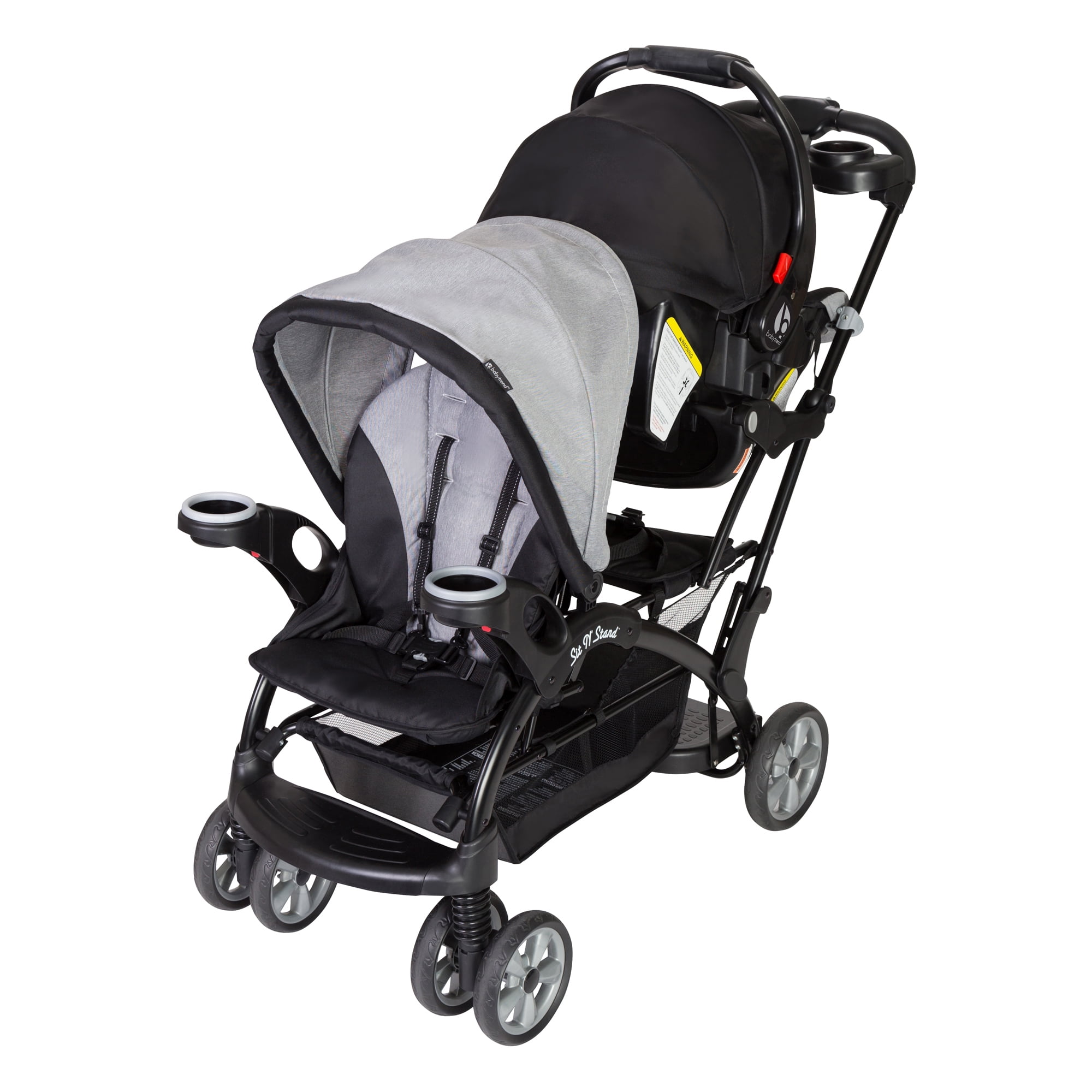 Morning Mist Double Tandem Stand-on Steel Stroller
