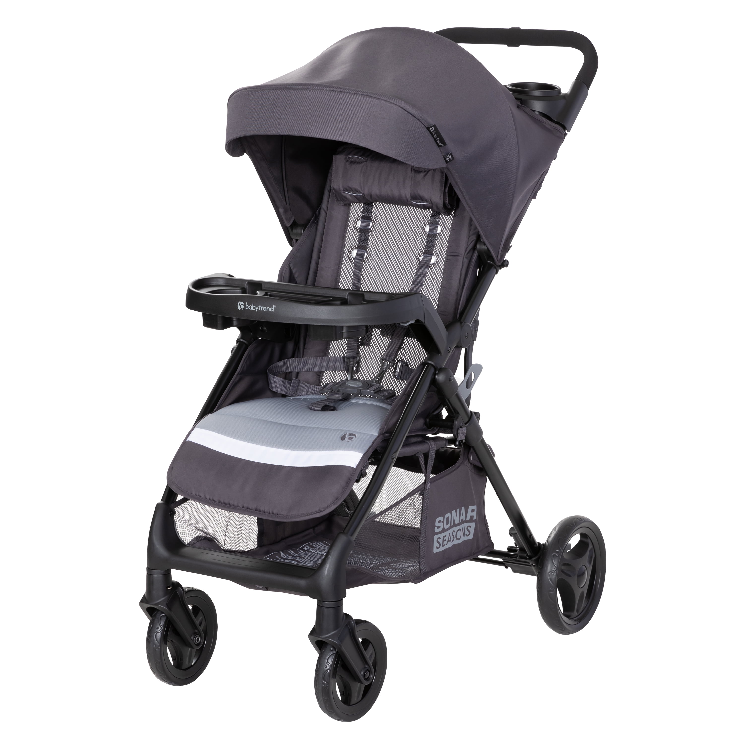Liberty Grey Foldable Single Toddler Stroller with Mesh Backrest