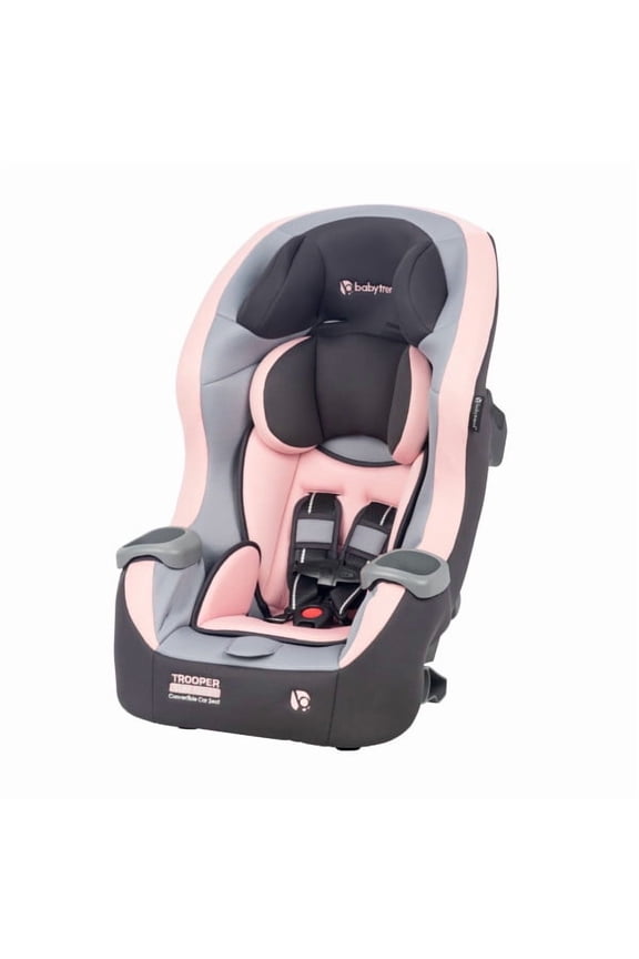 Trooper SLIM 3-in-1 Convertible Car Seat with Side Impact Protection, Quartz Pink