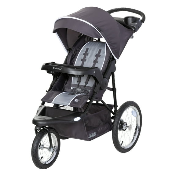 Baby Trend Xcel-R8 Plus Jogging Stroller with LED Lights, Liberty Grey