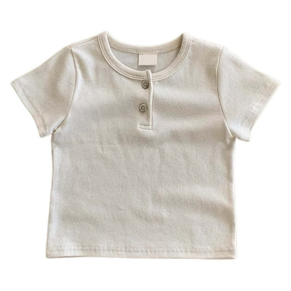 Baby Tshirts Boys Girls Comfortable Short Sleeve Boys Shirts Solid Shirts Casual Tees Boys 6-9 Months Shirts