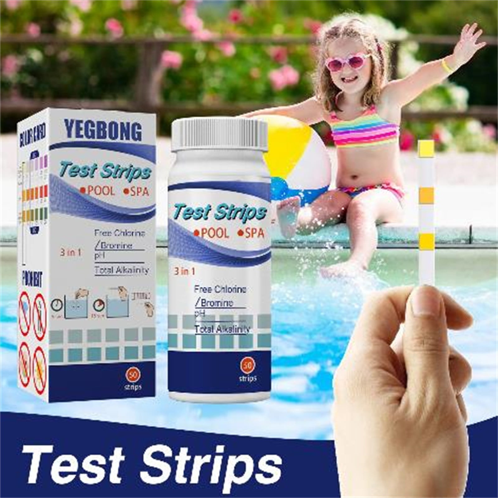 Baby Tub Ring Pool Water Quality Three In One Test Paper Total