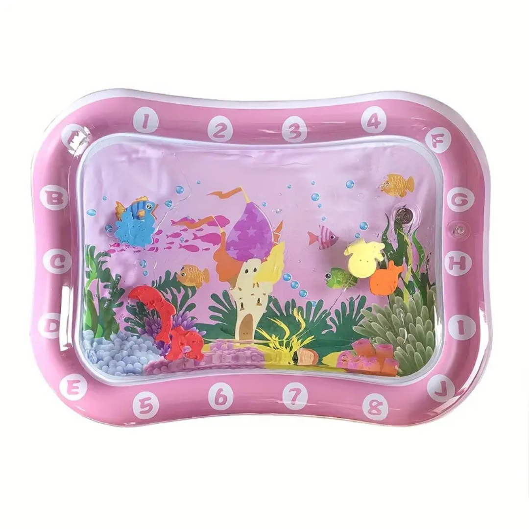 Baby Tummy Time Water Mat, Inflatable Sensory Play Mat with Floating ...