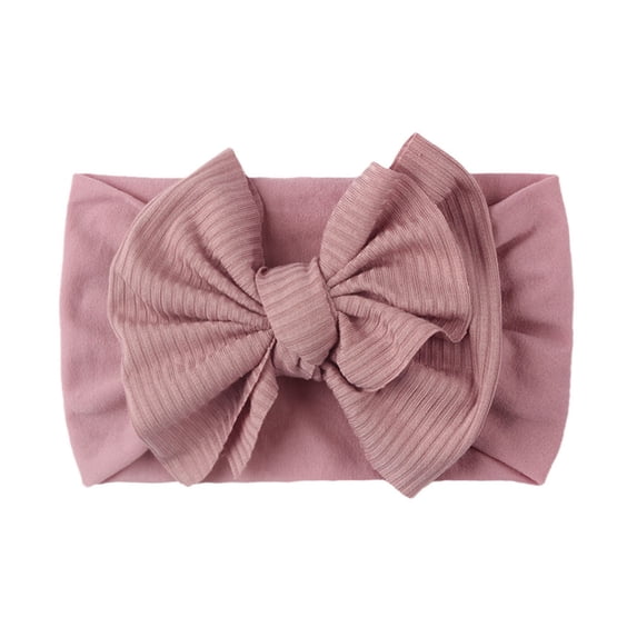 Baby Turban Head Wrap Headbands Girl Knitting Button Hairbands Stretchy Soft Yarn Cozy Warm Lined Elastic Bandana,Color:Watermelon Red