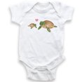 thumbnail image 1 of Baby Turtle with Mama Turtle - Papa Turtle - Baby Bodysuit - Unisex Clothing - Baby Boy - Baby Girl, 1 of 2