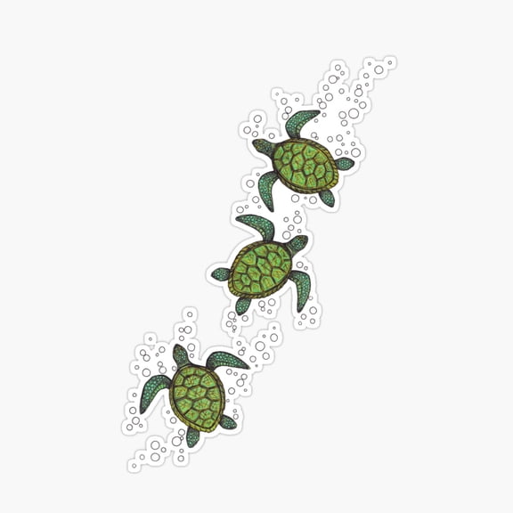 Baby Turtles Ocean Hatchling Animal Sticker