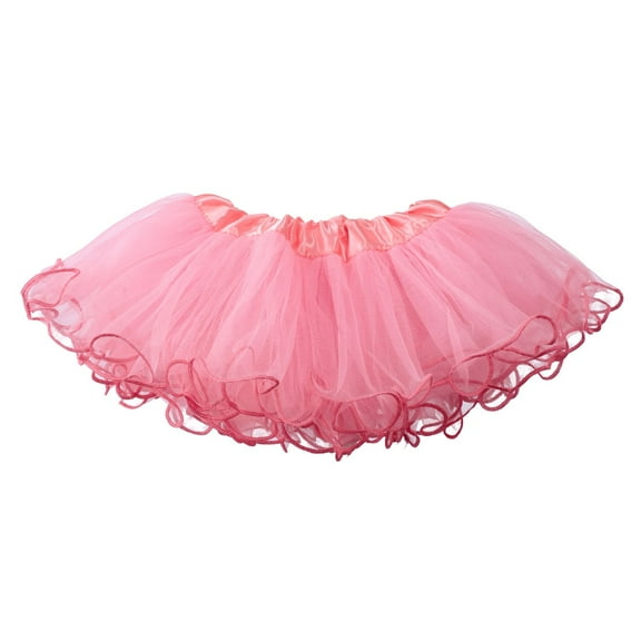 Baby Tutu Ruffle Edge 5-Layer (Newborn - 3mo.) Bubblegum Pink