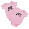 thumbnail image 1 of Baby Twins Bodysuit Outfit Born Together Friends Forever Cute Twins Baby Clothes (Pink, 6-12M), 1 of 5