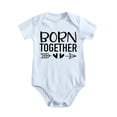 thumbnail image 1 of Born Together Friends Forever Baby Bodysuit, Cute Twin Theme Newborn Clothes (Sold Individually)Baby Blue-style 3-6M, 1 of 5