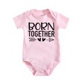 thumbnail image 1 of Born Together Friends Forever Baby Bodysuit, Cute Twin Theme Newborn Clothes (Sold Individually)Medium Pink-style 3-6M, 1 of 4