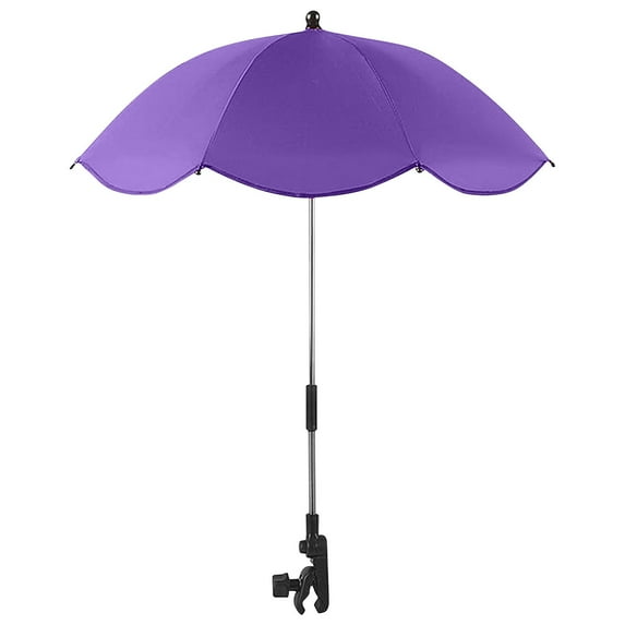 Baby Umbrella Stroller Parasol with Clamp Adjustable, UV Protection Clip on Umbrella Stroller for Toddlers 1-3 Stroller Sun Shade Umbrella for Trolley, Beach Chair, Wheelchair, Travel