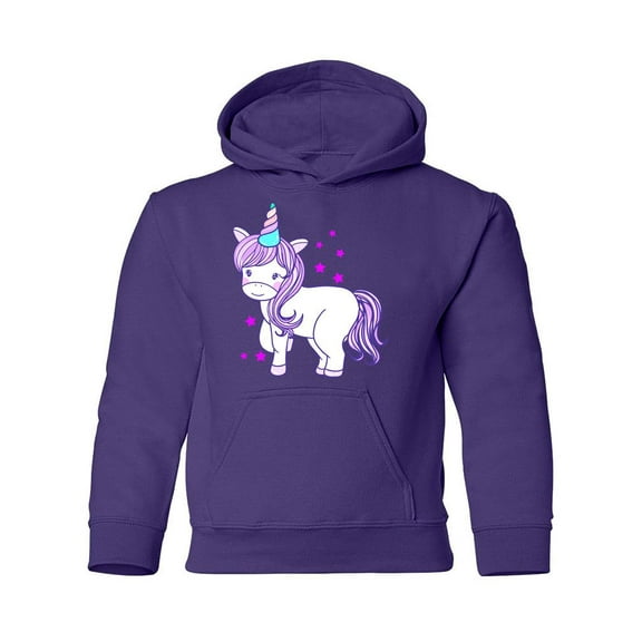 Baby Unicorn Hoodie Juniors -SPIdeals Designs,  Medium