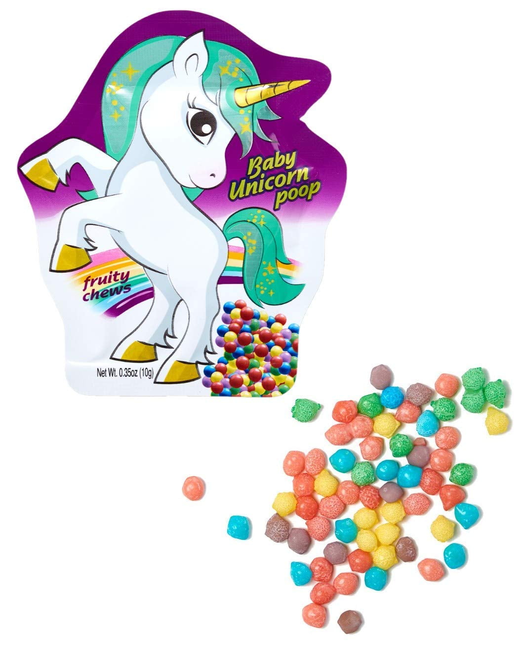 Baby Unicorn Poop Candy Fruit Chews, Delight your Kids with these Adorable Unicorn Candy Party Favors and Goody Bag Fillers, Perfect Decorations for your Unicorn Party or Event, By 4YoreElves, Pack of