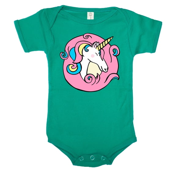 Baby Unicorn Romper, one-piece baby bodysuit, Newborn baby Jumpsuit - Jade CA165Unicorn S1 18-24
