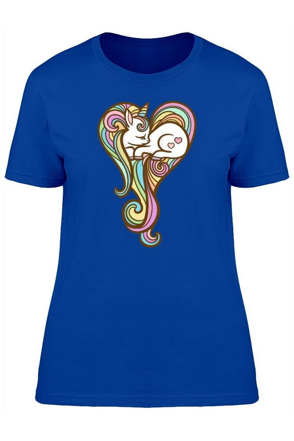 Baby Unicorn Sleeping T-Shirt Women -Image by Shutterstock, Female Large