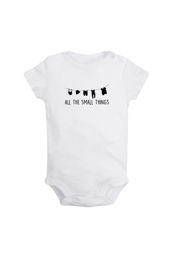 Baby Unisex All the Small Things Funny Rompers Newborn Bodysuits Infant Jumpsuits Kids Cotton Clothes Graphic Outfits