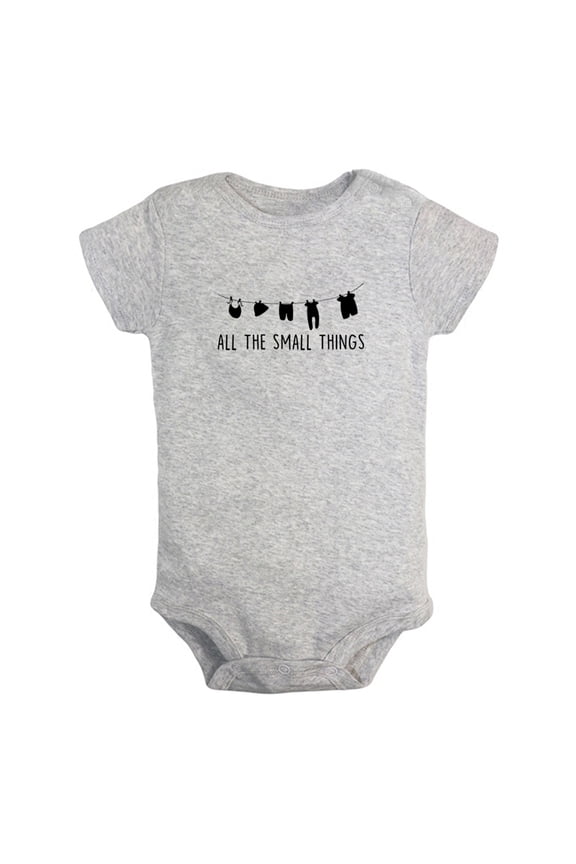 Baby Unisex All the Small Things Funny Rompers Newborn Bodysuits Infant Jumpsuits Kids Cotton Clothes Graphic Outfits