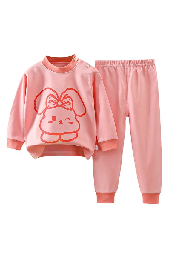Baby Unisex Clothes Sets Toddler Sweatsuits 2 Piece Cotton Set Fall Outfits Baby Sweatshirt 6M-8T
