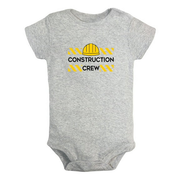 Baby Unisex Construction Crew Funny Romper Newborn Bodysuits Infant Jumpsuits Kids Cotton Graphic One-Piece Outfits