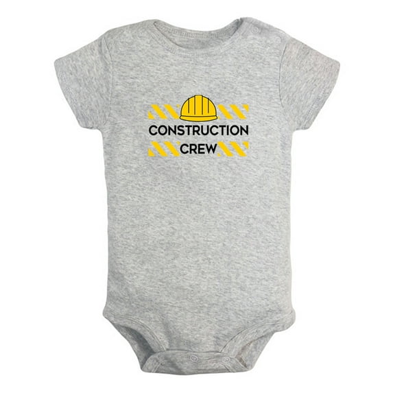 Baby Unisex Construction Crew Funny Romper Newborn Bodysuits Infant Jumpsuits Kids Cotton Graphic One-Piece Outfits