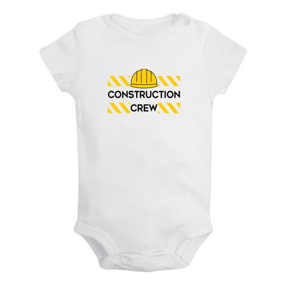 Baby Unisex Construction Crew Funny Romper Newborn Bodysuits Infant Jumpsuits Kids Cotton Graphic One-Piece Outfits