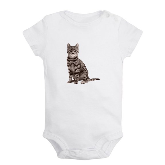 Baby Unisex Could I any Cuter Funny Rompers Newborn Baby Bodysuits Infant Jumpsuits Kids Cotton Animal Cat Graphic One-Piece Outfits
