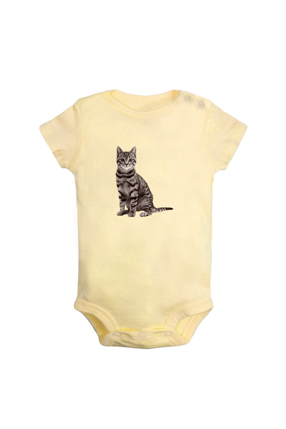 Baby Unisex Could I any Cuter Funny Rompers Newborn Baby Bodysuits Infant Jumpsuits Kids Cotton Animal Cat Graphic One-Piece Outfits