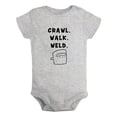 thumbnail image 1 of Baby Unisex Crawl walk weld Funny Rompers Newborn Baby Bodysuits Infant Jumpsuits Kids Cotton Graphic One-Piece Outfits, 1 of 5