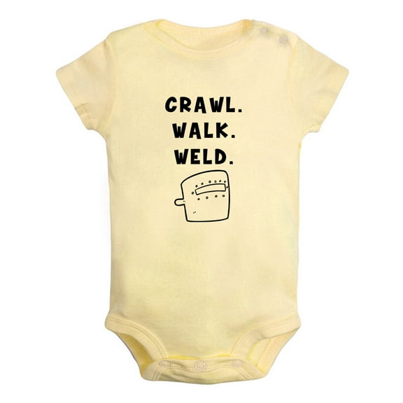 Baby Unisex Crawl walk weld Funny Rompers Newborn Baby Bodysuits Infant Jumpsuits Kids Cotton Graphic One-Piece Outfits