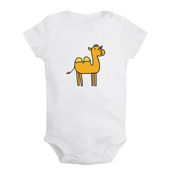 Baby Unisex Cute Rompers Newborn Baby Bodysuits Infant Jumpsuits Kids Cotton Animal Camel Graphic One-Piece Outfits