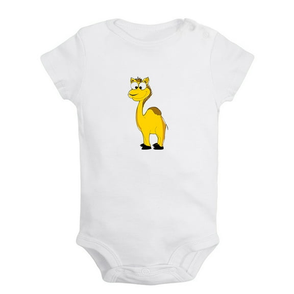 Baby Unisex Cute Rompers Newborn Baby Bodysuits Infant Jumpsuits Kids Cotton Animal Camel Graphic One-Piece Outfits