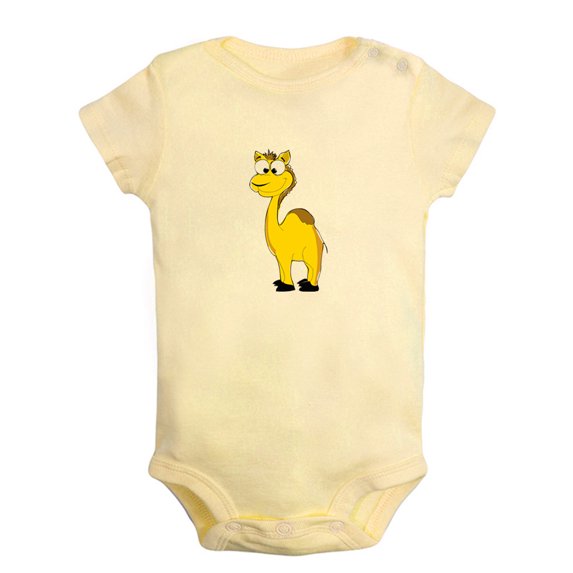 Baby Unisex Cute Rompers Newborn Baby Bodysuits Infant Jumpsuits Kids Cotton Animal Camel Graphic One-Piece Outfits