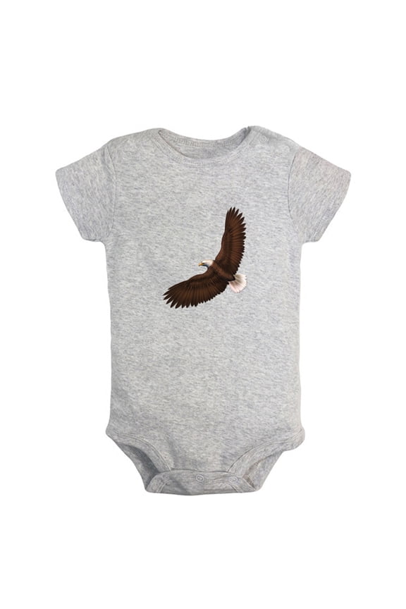 Baby Unisex Cute Rompers Newborn Baby Bodysuits Infant Jumpsuits Kids Cotton Animal Eagle Graphic One-Piece Outfits