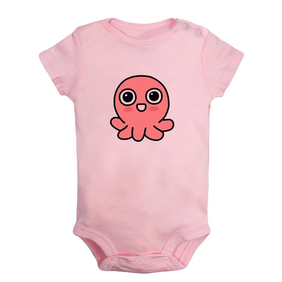 Baby Unisex Cute Rompers Newborn Baby Bodysuits Infant Jumpsuits Kids Cotton Animal Octopus Graphic One-Piece Outfits