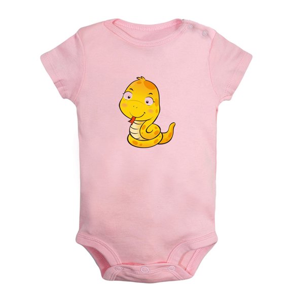 Baby Unisex Cute Rompers Newborn Baby Bodysuits Infant Jumpsuits Kids Cotton Animal Snake Graphic One-Piece Outfits
