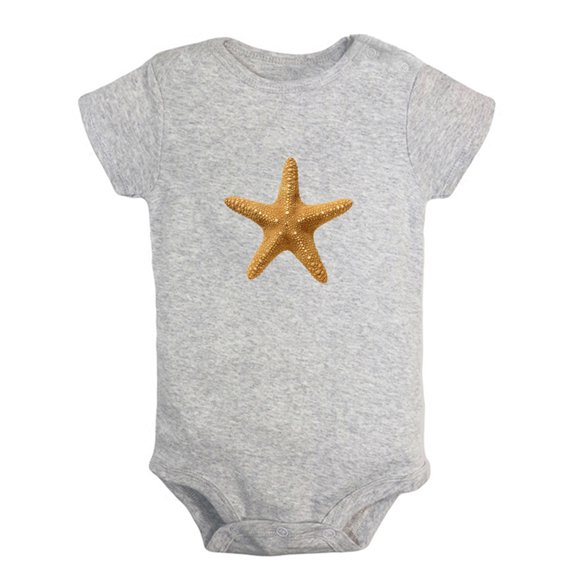 Baby Unisex Cute Rompers Newborn Baby Bodysuits Infant Jumpsuits Kids Cotton Animal Starfish Graphic One-Piece Outfits