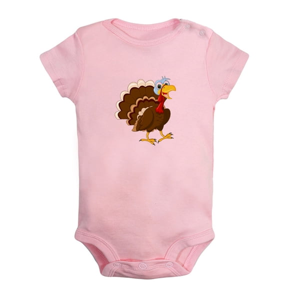 Baby Unisex Cute Rompers Newborn Baby Bodysuits Infant Jumpsuits Kids Cotton Animal Turkey Graphic One-Piece Outfits