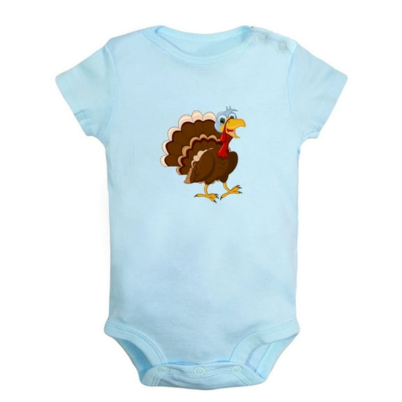 Baby Unisex Cute Rompers Newborn Baby Bodysuits Infant Jumpsuits Kids Cotton Animal Turkey Graphic One-Piece Outfits