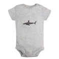 thumbnail image 1 of Baby Unisex Danger Will Bite Funny Rompers Newborn Baby Bodysuits Infant Jumpsuits Kids Cotton Animal Shark Graphic One-Piece Outfits, 1 of 5