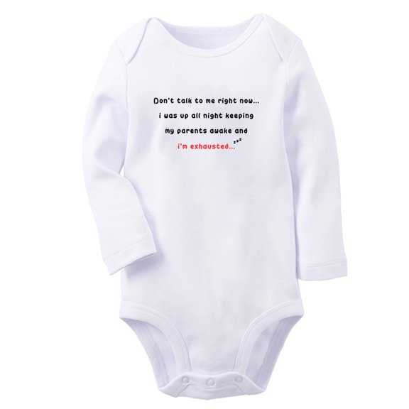 Baby Unisex Don'T Talk To Me Right Now Funny Rompers Newborn Baby Bodysuits Infant Jumpsuits Kids Cotton Graphic One-Piece Outfits
