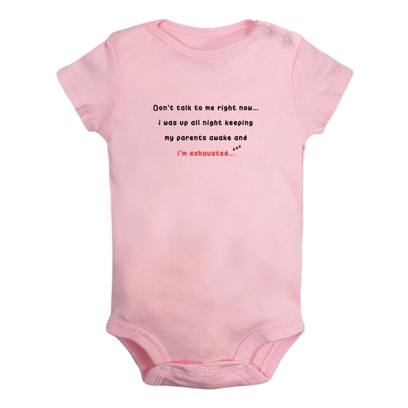 Baby Unisex Don'T Talk To Me Right Now Funny Rompers Newborn Baby Bodysuits Infant Jumpsuits Kids Cotton Graphic One-Piece Outfits