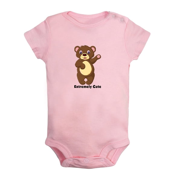 Baby Unisex Extremely Cute Funny Rompers Newborn Baby Bodysuits Infant Jumpsuits Kids Cotton Animal Bear Graphic One-Piece Outfits