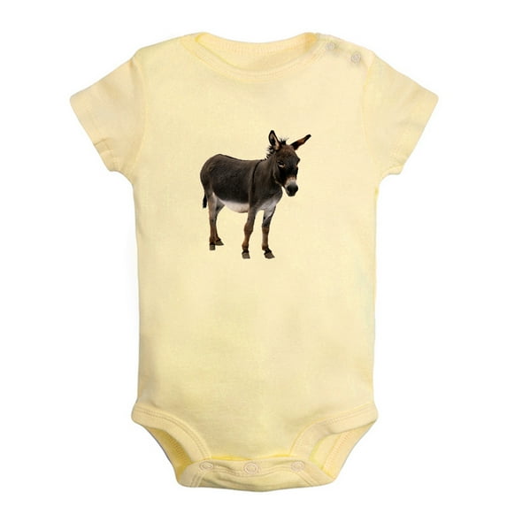 Baby Unisex Farm Helper Funny Rompers Newborn Baby Bodysuits Infant Jumpsuits Kids Cotton Animal Donkey Graphic One-Piece Outfits