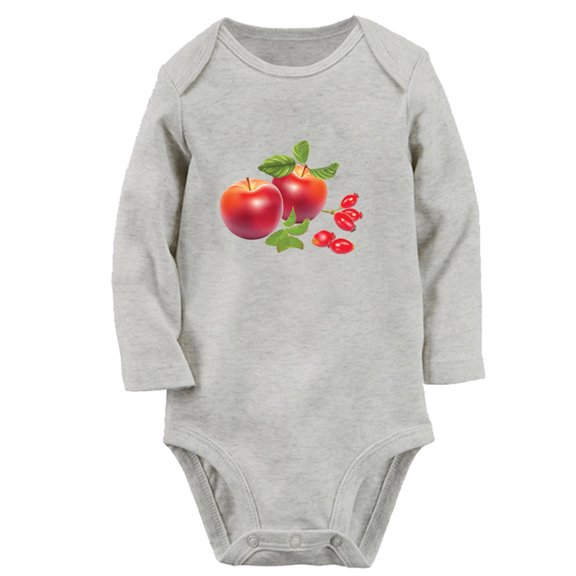 Baby Unisex Fruit Apple Design Rompers Newborn Baby Bodysuits Infant Jumpsuits Kids Cotton Graphic One-Piece Outfits